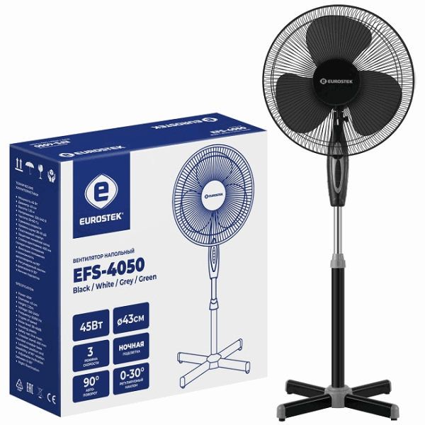 EUROSTEK Вентилятор EFS4050 Black
