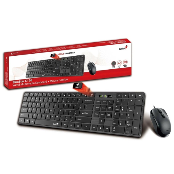 GENIUS Keyboards and Combos Slimstar C126 USB Black
