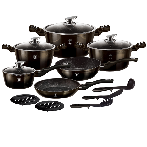 Berlinger Haus Набор «Сковорода и кастрюля» BH6614 Shiny Black