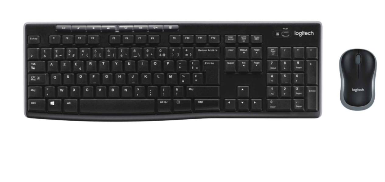 LOGITECH Клавиатуры и комплекты MK270 USB+MOUSE (BK) 920-004518