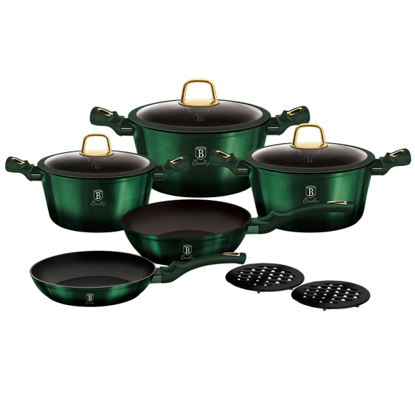 Berlinger Haus Набор «Сковорода и кастрюля» BH6065 Emerald (10pcs)