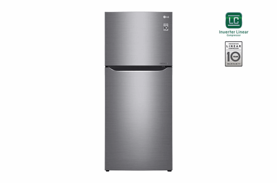 LG Холодильник морозильник наверху GR-C342SLBB