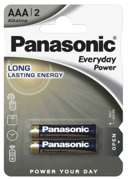 PANASONIC BATTERY LR03REE/2BR (24750) EVERDAY AAA 2