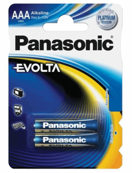 PANASONIC BATTERY LR03EGE/2BP (44840) EVOLTA AAA 2