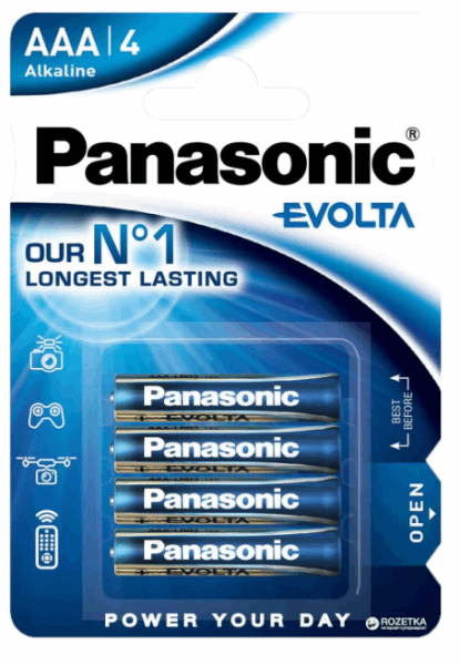 PANASONIC BATTERY LR03EGE/4BP (39006) EVOLTA AAA 4