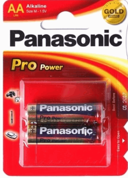 PANASONIC BATTERY LR6XEG/2BP (39891) PRO POWER AA 2