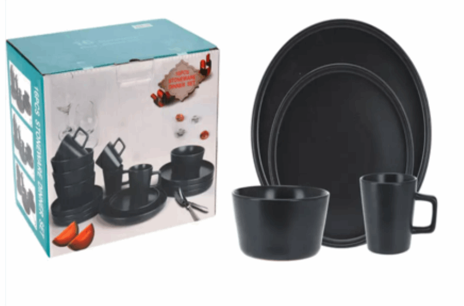 EH Набор столовой посуды 050865 (16pcs) Black/Mat