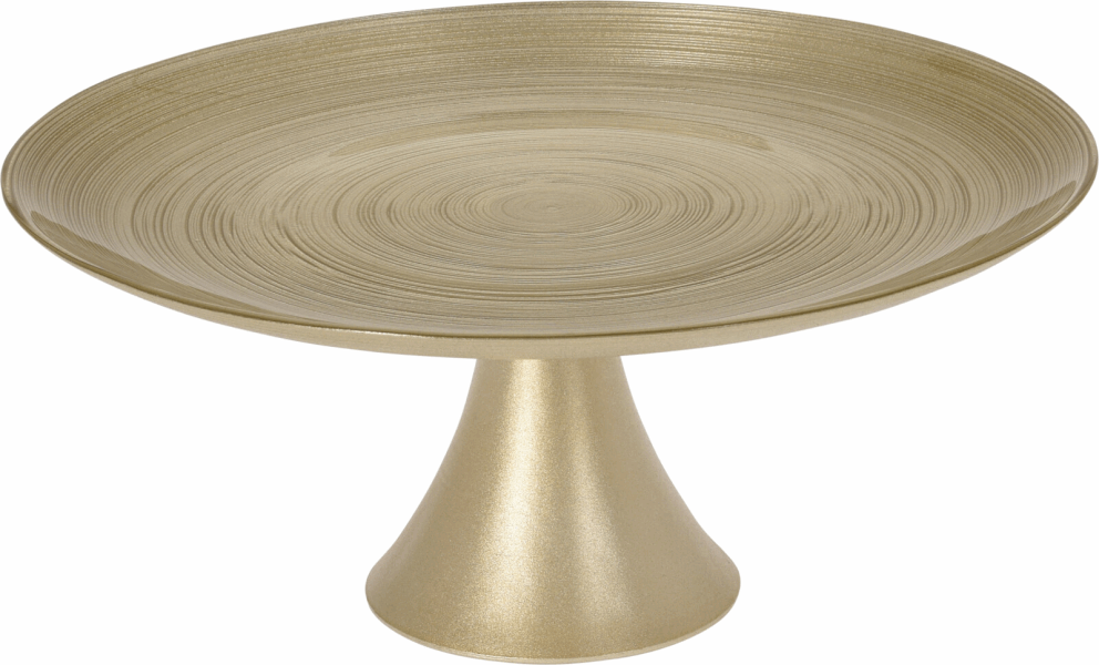 EH Стекляннaя подставка для торта 069387 ( 28CM) Gold